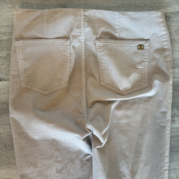 TORY BURCH Billet Leggings Pants Micro Corduroy Side Zipper Skinny Tan Size 29 - Picture 8 of 11